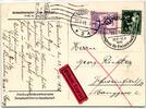 Deutsches Reich 616 auf Postkarte als Mischfrankatur portogerecht -