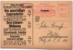 Deutsches Reich auf Postkarte Freistempler Zwickauer Tageblatt