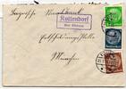 Deutsches Reich 513-515 auf Brief Poststellenstempel -