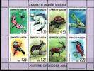 Tadschikistan Tadschikistan 302-309 A postfrisch als Kleinbogen, Wildtiere MiNr. 302-309 A postfrisch als Kleinbogen, Wildtiere -