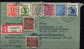 SBZ SBZ 134 X z, 126 Y d, 130 Y und weitere gestempelt auf Brief, geprüft MiNr. 134 X z, 126 Y d, 130 Y und weitere gestempelt auf B -