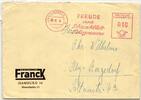 BRD Bund auf Brief Freistempler Freude durch Schmuckblatttelegram -