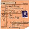 Berlin 153, 186 auf Brief als Mischfrankatur Paketkarte portogerecht -