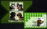 Nevis Nevis Block 309 + 2654-2657 postfrisch als ZD-Bogen, Hunde MiNr. Block 309 + 2654-2657 postfrisch als ZD-Bogen, Hunde -