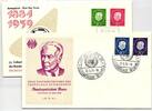 BRD Bund 303-304/305-306 als Ersttagsbrief verteilt auf 2 FDCs -