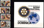 Dominica Dominica Block 62 + 672-675 postfrisch Rotary Club MiNr. Block 62 + 672-675 postfrisch Rotary Club -