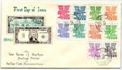 Ryukyu-Inseln FDC 58-67 als Ersttagsbrief -