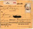 Deutsches Reich 22 auf Postkarte Paar auf Paketkarte -