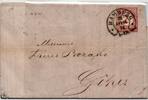 Deutsches Reich 29 auf Brief Hufeisenstempel Hamburg -