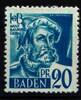 franz. Zone Baden franz. Zone Baden 7 G postfrisch Druck auf Gummiseite, geprüft Schlegel MiNr. 7 G postfrisch Druck auf Gummiseite, geprüft Schle -