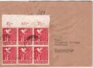 Alliierte Besetzung 961 auf Brief 6 er Block P OR ndgz. -