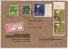 Alliierte Besetzung 932, 946, 959, 962 auf Brief Brit. Am. Zone ZF -