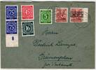 Alliierte Besetzung 931, 934, 44I u.a. auf Brief Brit. Am. Zone ZF -