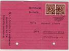 Alliierte Besetzung 913 auf Postkarte Drucksache -