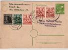 Alliierte Besetzung P961,943,949,951 als Ganzsache Brit. Am. Zone ZF -