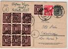 Alliierte Besetzung P962,918,945 als Ganzsache Brit. Am. Zone ZF -