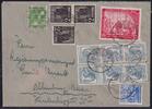 Alliierte Besetzung 943,947,955,965,39II auf Brief Brit. Am. Zone ZF -