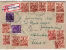 Alliierte Besetzung 932, 933 u.a. auf Brief Brit. Am. Zone ZF -