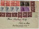 Alliierte Besetzung 918, 943 u.a. auf Brief Brit. Am. Zone ZF -
