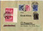 Alliierte Besetzung 943,955,956,957,969 auf Brief Brit. Am. Zone ZF -