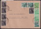 Alliierte Besetzung 922,943,949,958 auf Brief Brit. Am. Zone ZF -
