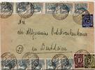 Alliierte Besetzung 918,928,934,947 auf Brief Brit. Am. Zone ZF -