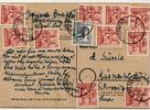Alliierte Besetzung 947,951 auf Postkarte Brit. Am. Zone ZF -