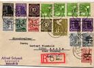 Alliierte Besetzung 937,170,,183,190 u.a. auf Brief Sowj. Zone ZF -