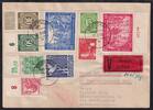 Alliierte Besetzung 51II,962,965,966 u.a. auf Brief Am. Brit. Zone ZF -