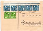 Alliierte Besetzung 946,950 auf Postkarte Sowj. Zone ZF -
