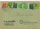 Alliierte Besetzung 946,949,951,958 auf Brief Sowj. Zone ZF -