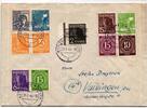 Alliierte Besetzung 921, 922, 952, 957 u.a. auf Brief Am. Brit. Zone ZF -