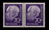 BRD Bund BRD Bund 263x v postfrisch als waagerechtes Paar MiNr. 263x v postfrisch als waagerechtes Paar -