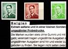  Belgien Belgien 1075, 1126, 1128, postfrisch Probedruck ungezähnt MiNr. 1075, 1126, 1128, postfrisch Probedruck ungezähnt 