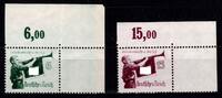 Deutsches Reich Deutsches Reich 584-585 postfrisch vom Eckrand, gefaltet MiNr. 584-585 postfrisch vom Eckrand, gefaltet -