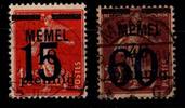 Memel Memel 34-35 gestempelt MiNr. 34-35 gestempelt -