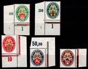 Deutsches Reich Deutsches Reich 425-429 postfrisch Ecken gefaltet, teils mit Plattennum. MiNr. 425-429 postfrisch Ecken gefaltet, teils mit Plat -