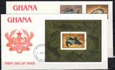 Ghana Ghana 1851 und 1852 und Block 230 gestempelt als FDCs / Rotary MiNr. 1851 und 1852 und Block 230 gestempelt als FDCs / Rotary -