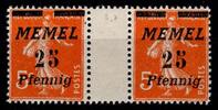 Memel Memel 58 ZW postfrisch MiNr. 58 ZW postfrisch -