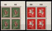 Saarland Saarland 433-434 Viererblock postfrisch Ecke 2 MiNr. 433-434 Viererblock postfrisch Ecke 2 -