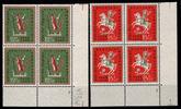 Saarland Saarland 433-434 Viererblock postfrisch Ecke 4 FN 1 MiNr. 433-434 Viererblock postfrisch Ecke 4 FN 1 -