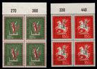 Saarland Saarland 433-434 Viererblock postfrisch vom Oberrand MiNr. 433-434 Viererblock postfrisch vom Oberrand -