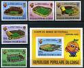 Kongo Kongo 736-740 + Bl 23 postfrisch Fußball geschnitten MiNr. 736-740 + Bl 23 postfrisch Fußball geschnitten -