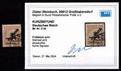   Deutsches Reich Dienstmarken Deutsches Reich Dienstmarken 84 gestempelt Kurzbefund Weinbuch BPP MiNr. 84 gestempelt Kurzbefund Weinbuch BPP 