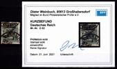  Deutsches Reich Dienstmarken Deutsches Reich Dienstmarken 82 gestempelt Kurzbefund Weinbuch BPP MiNr. 82 gestempelt Kurzbefund Weinbuch BPP 
