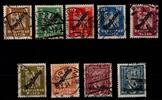 Deutsches Reich Dienstmarken D 105-113 gestempelt -