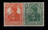   Deutsches Reich Deutsches Reich W 6 ab mit Falz MiNr. W 6 ab mit Falz 