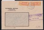 DDR Dienstmarken B 16 auf Brief als Mehrfachfrankatur ZKD Wertstreifen -