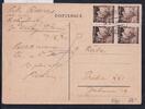 Böhmen und Mähren 21 auf Postkarte Mehrfachfrankatur -