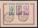 Berlin 132-134 auf Ausstellungskarte Kieler Woche 1956 -